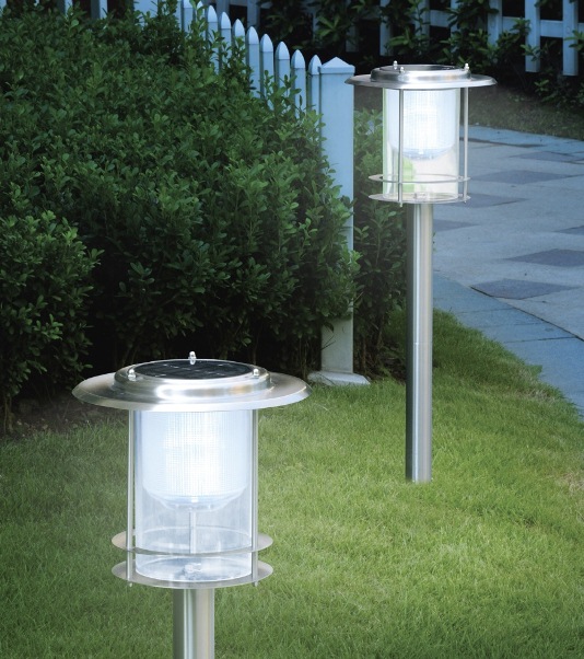 Grosse Solar Standleuchte Mit 6 Hellen Weissen Leds Garten