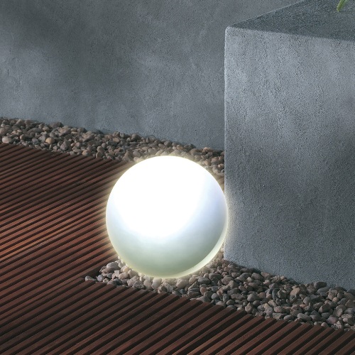 Große Solarkugel 25 cm weiß in Echtglas-Design - Solaranlagen - Korschenbroich