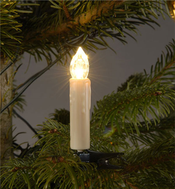 Elektr. LED-Christbaumbeleuchtung, paten. Stecksystem, 24 Kerzen warm-weiß-Lich - Elektro Heizung Wasserinstallation - Korschenbroich