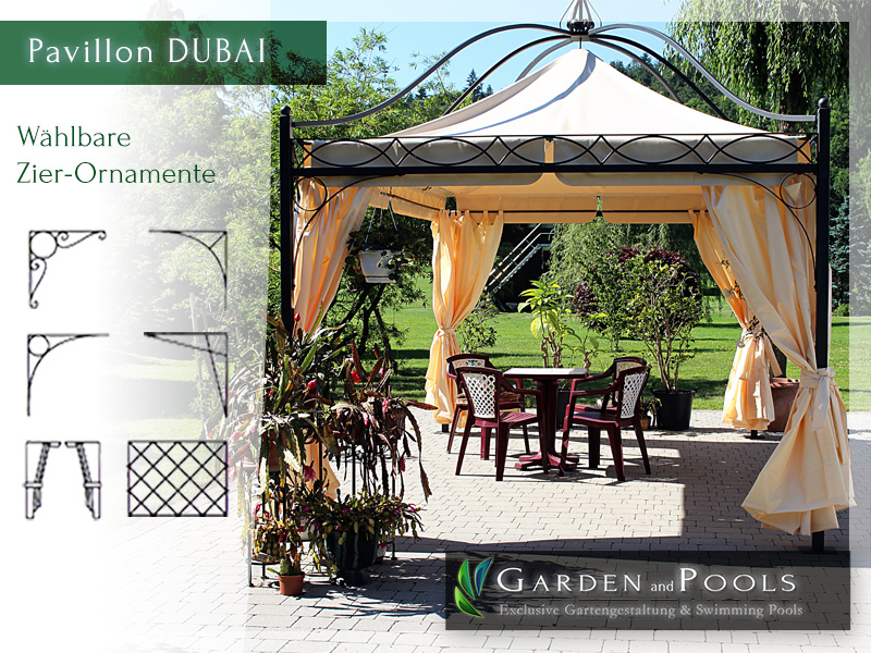 Pavillon Rechteckig Partyzelt Metallpavillon Gartenlaube Gazebo - Gartengeraet Gartenmoebel - Stadhagen