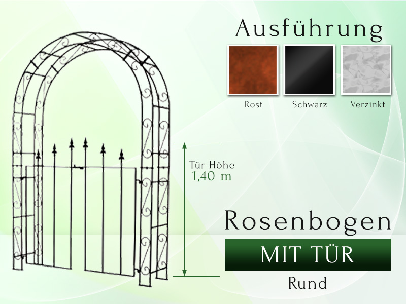 Rosenbogen mit Tür, Pergola Rosenbögen Rund oder Lilie Spitze Pergola Gartenbo - Sonstiges für den Garten - Stadhagen