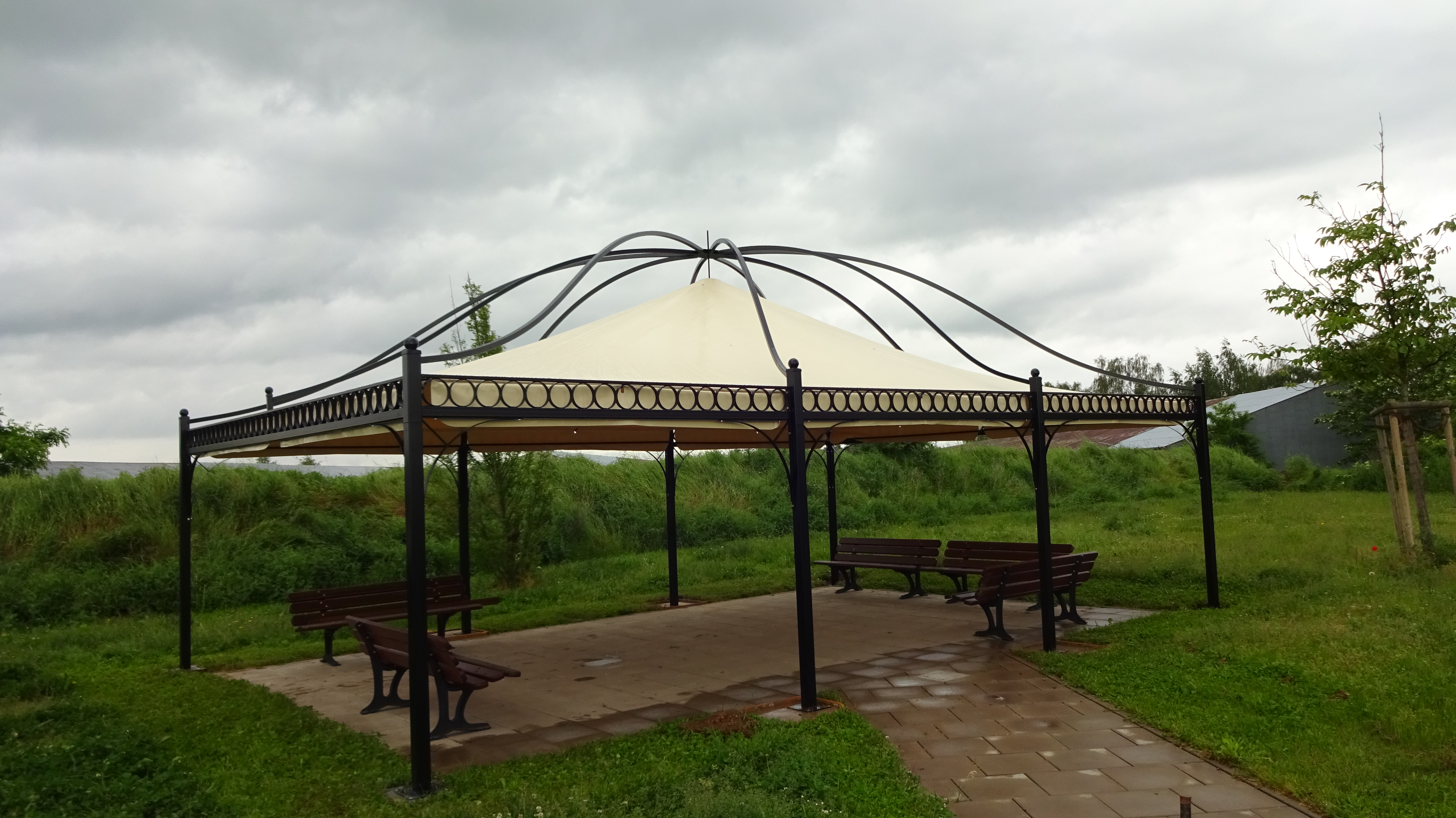Pavillon Rechteckig Partyzelt Metallpavillon Gartenlaube Gazebo DUBAI BIG Pavill - Sonstiges für den Garten - Stadhagen