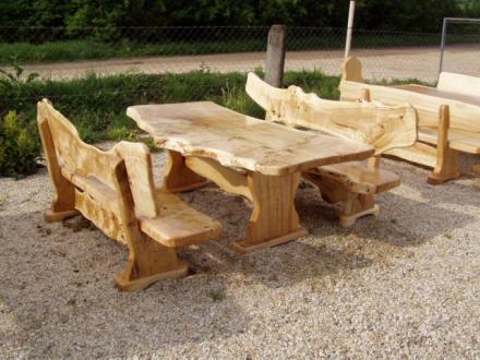 Rustikale einzigartige Tische, Stühle, Bänke, komplette Garnituren aus Massivh - Sonstiges für den Garten - Klingenbach