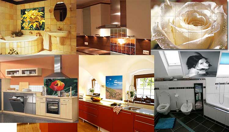 Tolle Fliesenbilder mit eigenen Motiven - Fliesen Keramik Ziegel - 