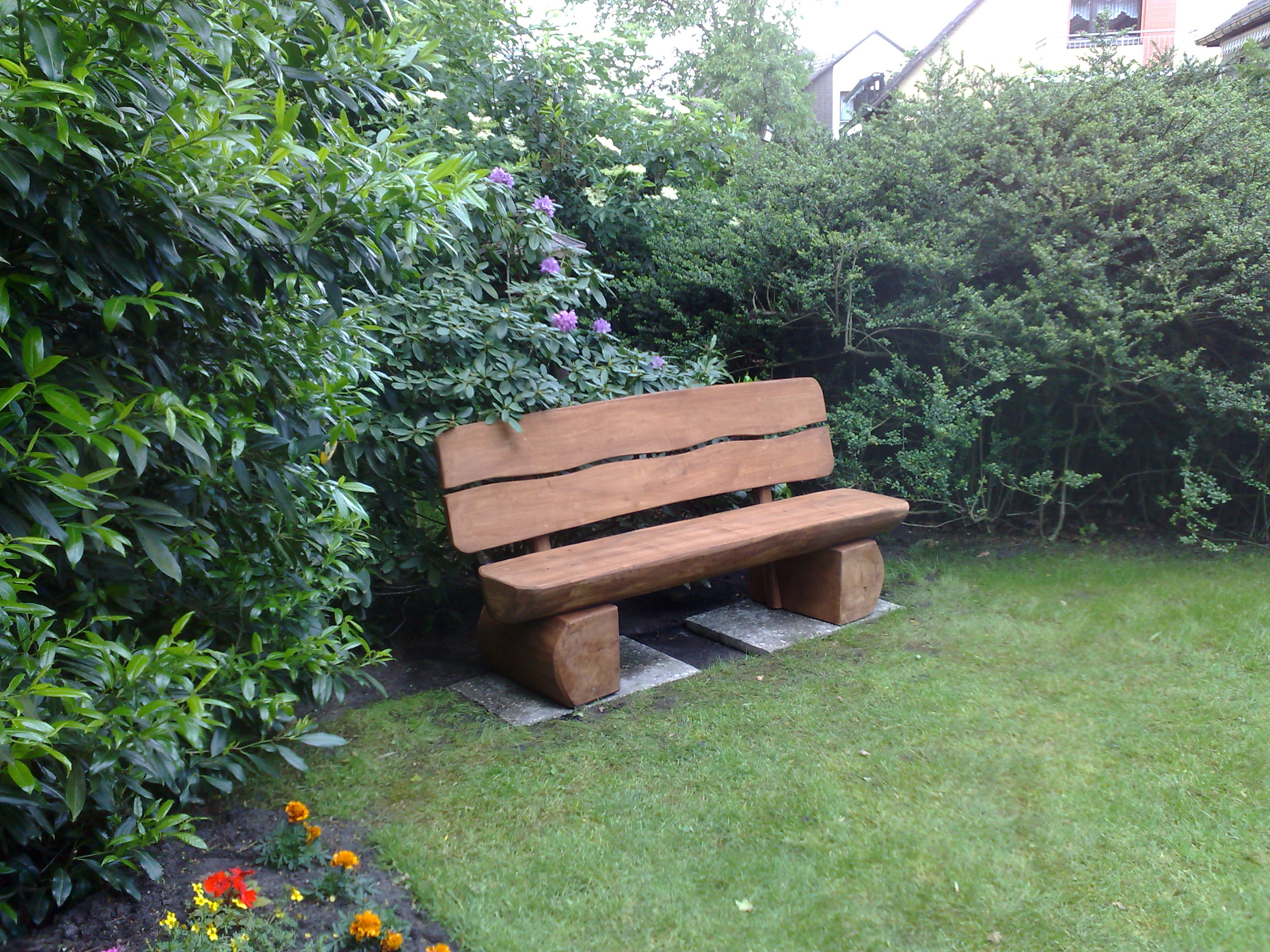 Garten Gartenbank Eiche Eichenbank Möbel Geschenk Speilplatz Biergarten Gastro  - Gartengeraet Gartenmoebel - Tiddische