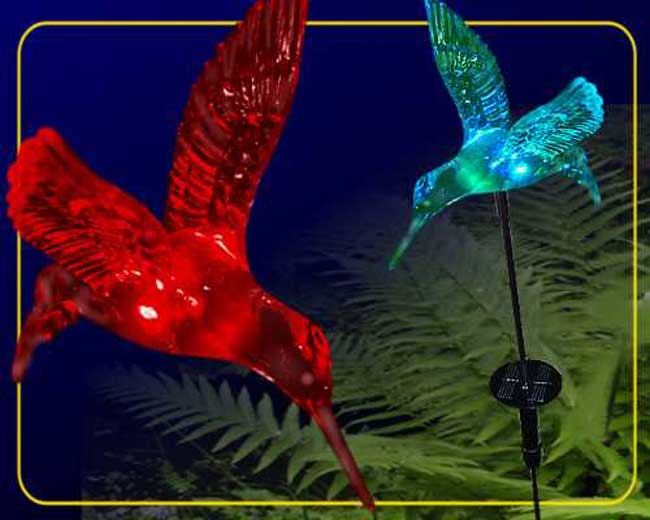 LED Solarleuchte Kolibri mit RGB-Farbwechsel - Sonstiges - Korschenbroich