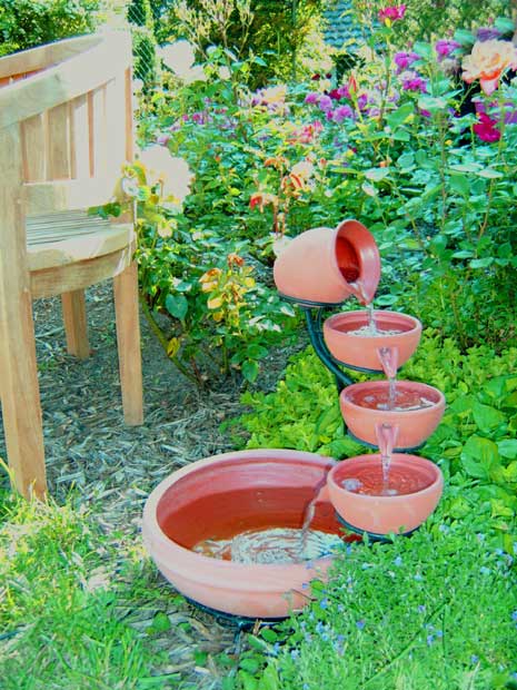 Solar-Kaskadenbrunnen /Solarbrunnen aus Ton - Solaranlagen - Korschenbroich