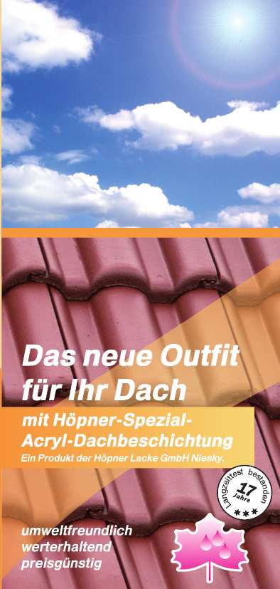 Dachbeschichtung - hochwertiges Material direkt ab Werk - Farben Lacke Tapeten - Niesky
